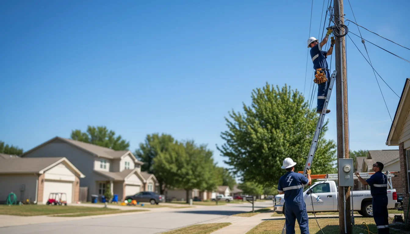 Residential electrician providing installation services in Liverpool, IL